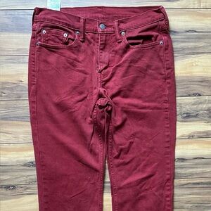 Burgundy 514 Levi's Denim Jeans